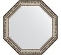 Зеркало EVOFORM в багетной раме - виньетка состаренное серебро 56 mm (50,4x50,4 cm) 3691