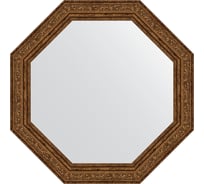 Зеркало EVOFORM в багетной раме - виньетка состаренная бронза 56 mm (50,4x50,4 cm) 3694