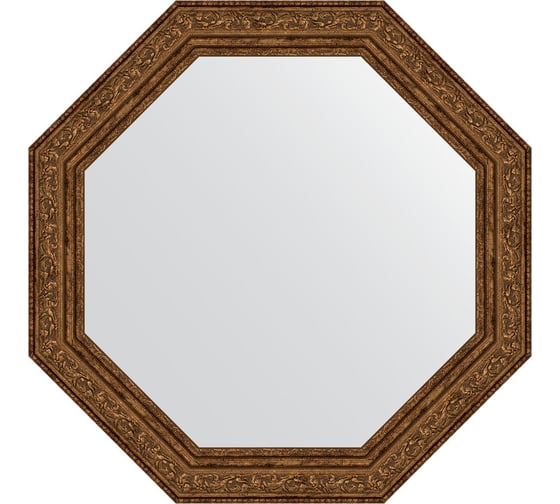 Зеркало EVOFORM в багетной раме - виньетка состаренная бронза 56 mm (50,4x50,4 cm) 3694 1