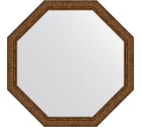 Зеркало EVOFORM в багетной раме - виньетка состаренная бронза 56 mm (70,4x70,4 cm) 3696