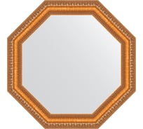 Зеркало EVOFORM в багетной раме - золотые бусы на бронзе 60 mm (51,6x51,6 cm) 3706
