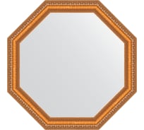 Зеркало EVOFORM в багетной раме - золотые бусы на бронзе 60 mm (61,6x61,6 cm) 3707
