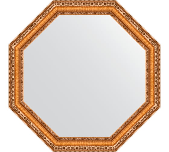 Зеркало EVOFORM в багетной раме - золотые бусы на бронзе 60 mm (61,6x61,6 cm) 3707 1