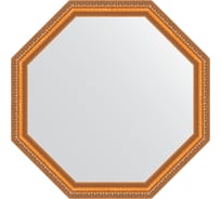 Зеркало EVOFORM в багетной раме - золотые бусы на бронзе 60 mm (71,6x71,6 cm) 3708