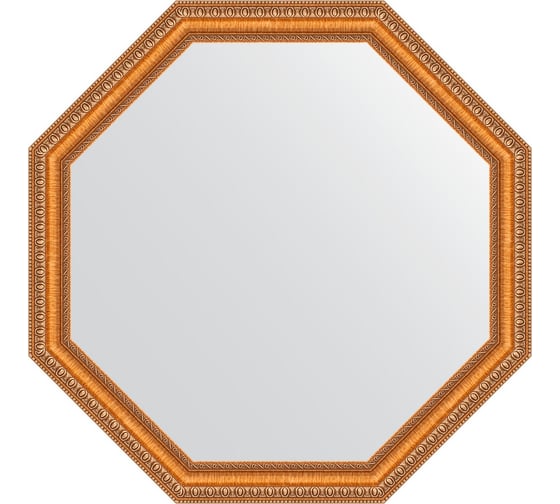 Зеркало EVOFORM в багетной раме - золотые бусы на бронзе 60 mm (71,6x71,6 cm) 3708 1