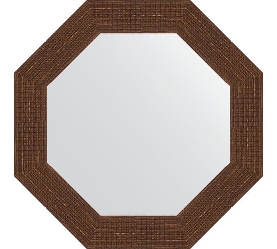 Зеркало EVOFORM в багетной раме - мозаика античная медь 70 mm (53,0x53,0 cm) 3739
