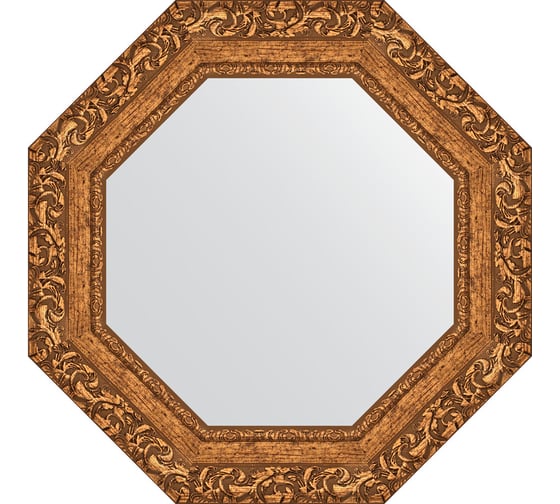 Зеркало EVOFORM в багетной раме - виньетка бронзовая 85 mm (55,4x55,4 cm) 3772 1