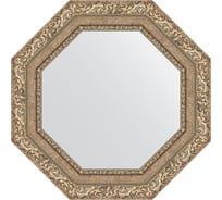 Зеркало EVOFORM в багетной раме - виньетка античное серебро 85 mm (55,4x55,4 cm) 3775