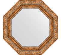 Зеркало EVOFORM в багетной раме - виньетка античная бронза 85 mm (55,4x55,4 cm) 3778