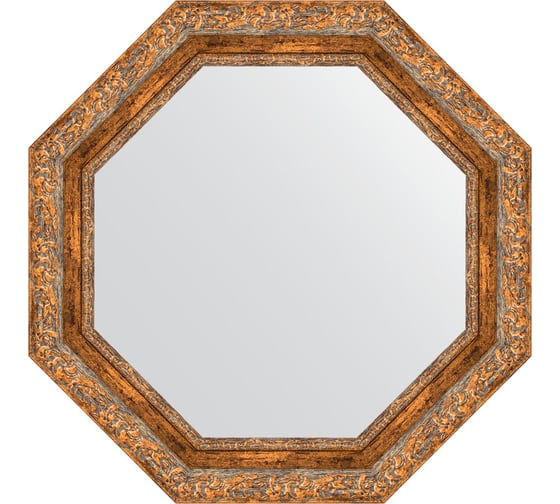 Зеркало EVOFORM в багетной раме - виньетка античная бронза 85 mm (65,4x65,4 cm) 3779 1