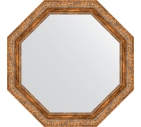 Зеркало EVOFORM в багетной раме - виньетка античная бронза 85 mm (75,4x75,4 cm) 3780