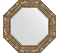 Зеркало EVOFORM в багетной раме - виньетка античная латунь 85 mm (55,4x55,4 cm) 3781