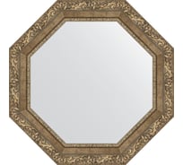 Зеркало EVOFORM в багетной раме - виньетка античная латунь 85 mm (65,4x65,4 cm) 3782
