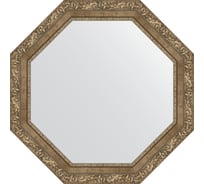 Зеркало EVOFORM в багетной раме - виньетка античная латунь 85 mm (75,4x75,4 cm) 3783