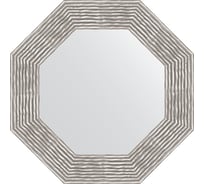 Зеркало EVOFORM в багетной раме - волна хром 90 mm (56,6x56,6 cm) 3808