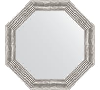 Зеркало EVOFORM в багетной раме - волна хром 90 mm (76,6x76,6 cm) 3810