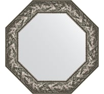 Зеркало EVOFORM в багетной раме - византия серебро 99 mm (68,8x68,8 cm) 3833