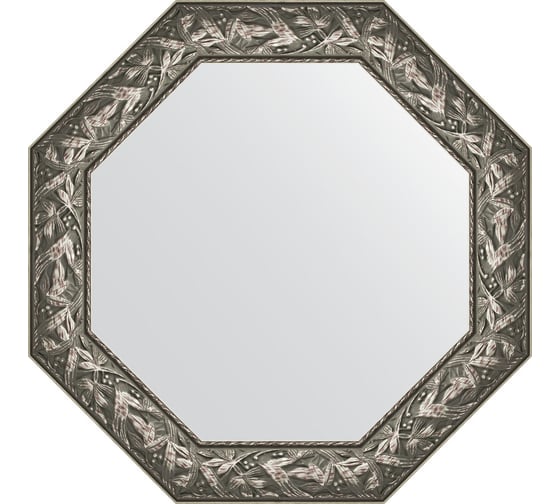 Зеркало EVOFORM в багетной раме - византия серебро 99 mm (78,8x78,8 cm) 3834 1
