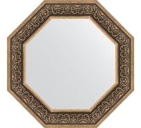 Зеркало EVOFORM в багетной раме - вензель серебряный 101 mm (69,4x69,4 cm) 3842