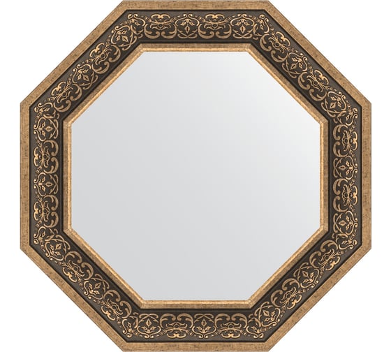 Зеркало EVOFORM в багетной раме - вензель серебряный 101 mm (69,4x69,4 cm) 3842 1