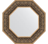 Зеркало EVOFORM в багетной раме - вензель серебряный 101 mm (59,4x59,4 cm) 3841