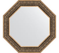 Зеркало EVOFORM в багетной раме - вензель серебряный 101 mm (79,4x79,4 cm) 3843