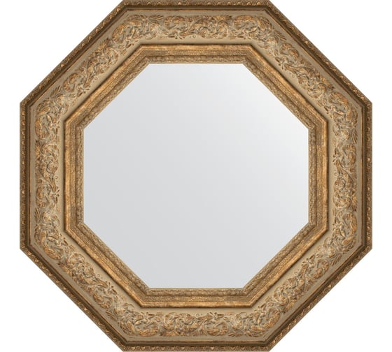 Зеркало EVOFORM в багетной раме - виньетка античная бронза 109 mm (60,6x60,6 cm) 3850