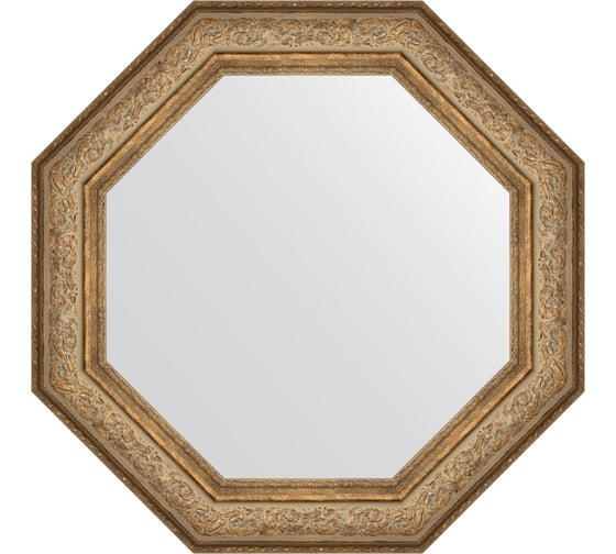 Зеркало EVOFORM в багетной раме - виньетка античная бронза 109 mm (80,6x80,6 cm) 3852
