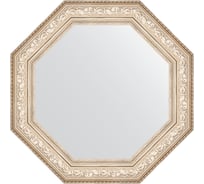 Зеркало EVOFORM в багетной раме - виньетка серебро 109 mm (80,6x80,6 cm) 3855