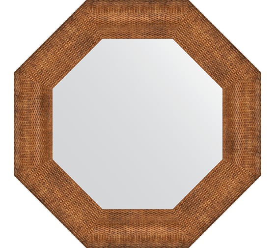 Зеркало EVOFORM в багетной раме - медная кольчуга 88 mm (57x57 cm) 3880