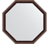 Зеркало EVOFORM в багетной раме - махагон с орнаментом 50 mm (69x69 cm) 3867