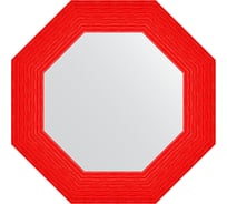 Зеркало EVOFORM в багетной раме - красная волна 89 mm (57x57 cm) 3883