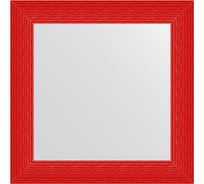 Зеркало EVOFORM в багетной раме - красная волна 89 mm (70x70 cm) 3904