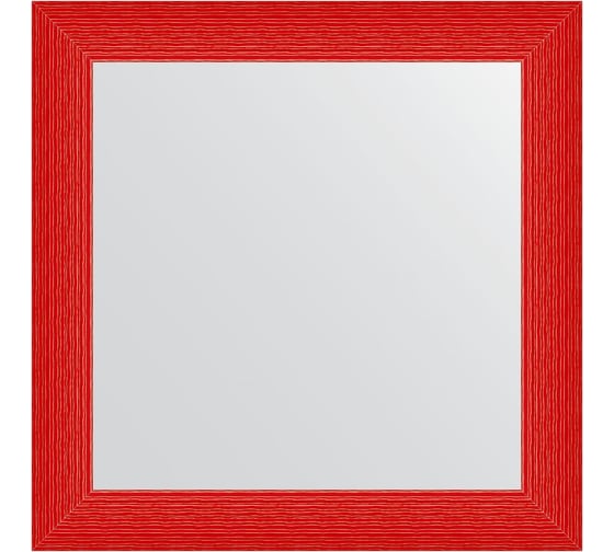 Зеркало EVOFORM в багетной раме - красная волна 89 mm (80x80 cm) 3907 1