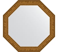 Зеркало EVOFORM в багетной раме - виньетка состаренное золото 56 mm (55x55 cm) 3965