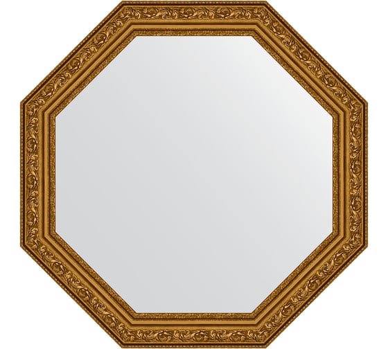 Зеркало EVOFORM в багетной раме - виньетка состаренное золото 56 mm (55x55 cm) 3965 1