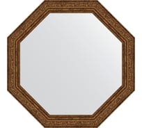 Зеркало EVOFORM в багетной раме - виньетка состаренная бронза 56 mm (55x55 cm) 3969
