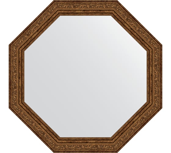 Зеркало EVOFORM в багетной раме - виньетка состаренная бронза 56 mm (55x55 cm) 3969 1