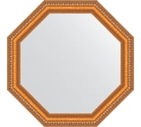 Зеркало EVOFORM в багетной раме - золотые бусы на бронзе 60 mm (56x56 cm) 3977
