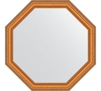 Зеркало EVOFORM в багетной раме - золотые бусы на бронзе 60 mm (66x66 cm) 3978
