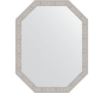 Зеркало EVOFORM в багетной раме - волна алюминий 46 mm (53x68 cm) 7010