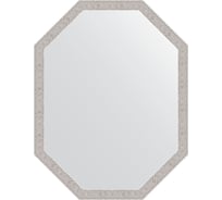 Зеркало EVOFORM в багетной раме - волна алюминий 46 mm (68x88 cm) 7012