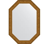 Зеркало EVOFORM в багетной раме - виньетка состаренное золото 56 mm (50x70 cm) 7021