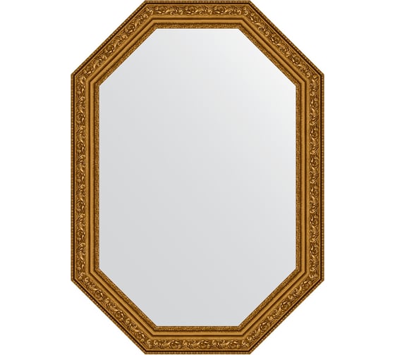 Зеркало EVOFORM в багетной раме - виньетка состаренное золото 56 mm (50x70 cm) 7021 1