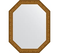 Зеркало EVOFORM в багетной раме - виньетка состаренное золото 56 mm (55x70 cm) 7022