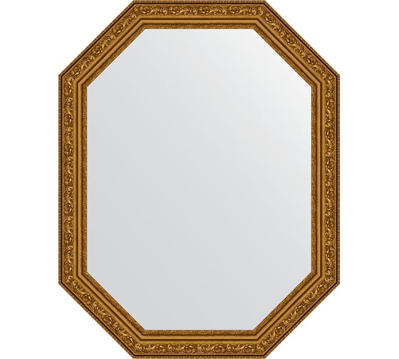 Зеркало EVOFORM в багетной раме - виньетка состаренное золото 56 mm (55x70 cm) 7022 1
