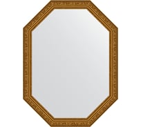 Зеркало EVOFORM в багетной раме - виньетка состаренное золото 56 mm (60x80 cm) 7023