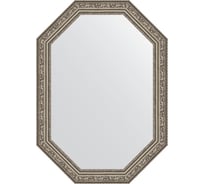 Зеркало EVOFORM в багетной раме - виньетка состаренное серебро 56 mm (50x70 cm) 7025