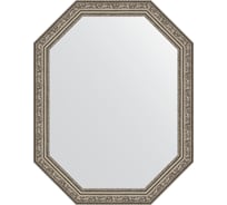 Зеркало EVOFORM в багетной раме - виньетка состаренное серебро 56 mm (55x70 cm) 7026