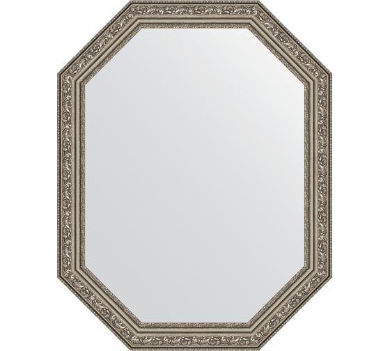 Зеркало EVOFORM в багетной раме - виньетка состаренное серебро 56 mm (55x70 cm) 7026 1